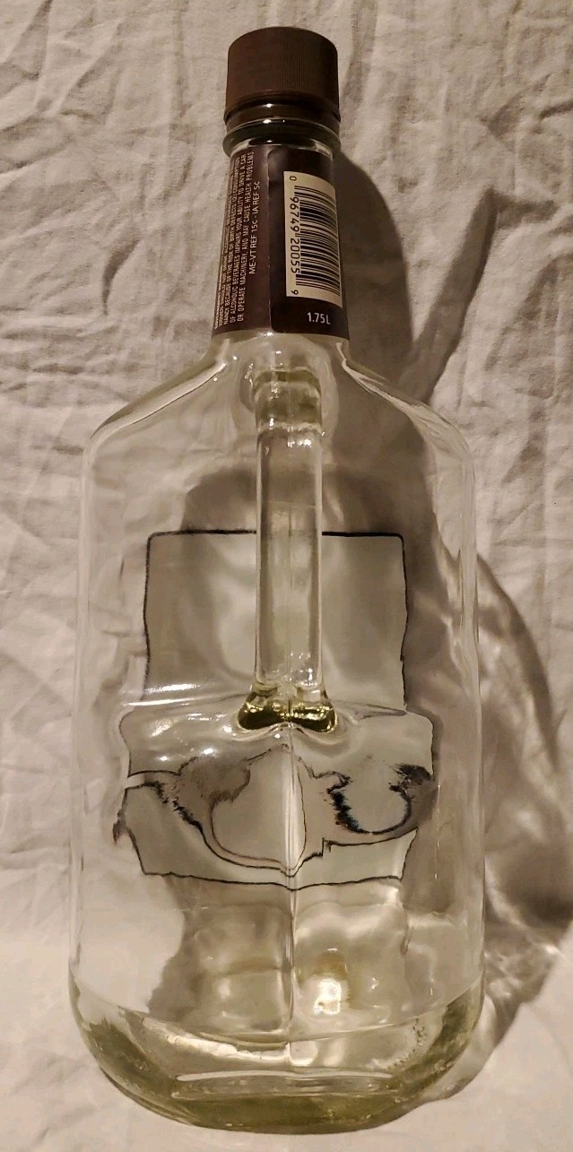 JIM BEAM & HENRY McKENNA Whiskey LARGE 1.75L & CROWN ROYAL 1L Empty Glass Bottle