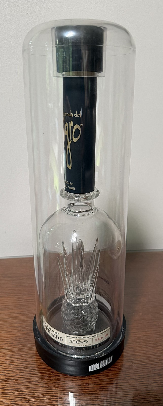 Milagro Select Barrel Reserve Agave Reposado Tequila Bottle w Hand Blown Glass