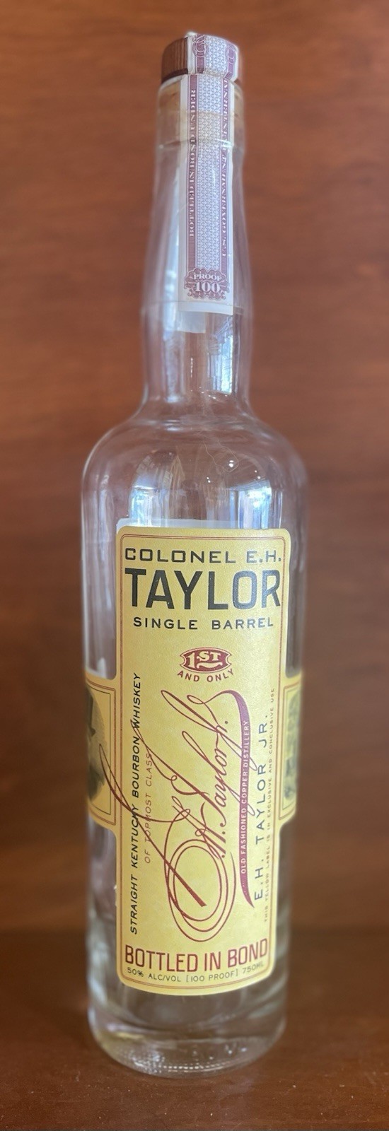 Colonel E.H. Taylor Empty Bottle