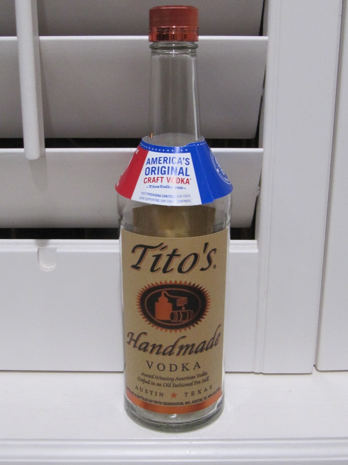 EMPTY Tito’s Handmade Vodka Bottles, 750ml Display Bottle