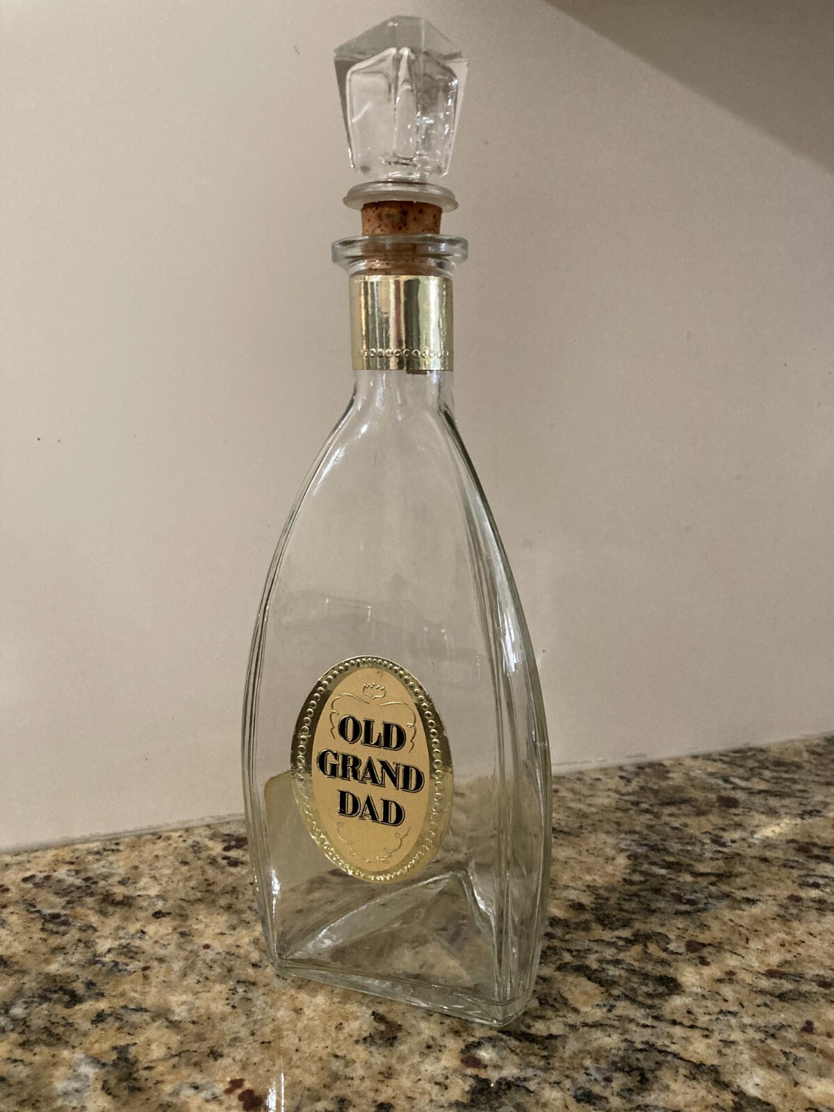 1955 OLD GRAND DAD BOURBON WHISKEY EMPTY BOTTLE ~ BEAUTIFUL BOTTLE & STOPPER