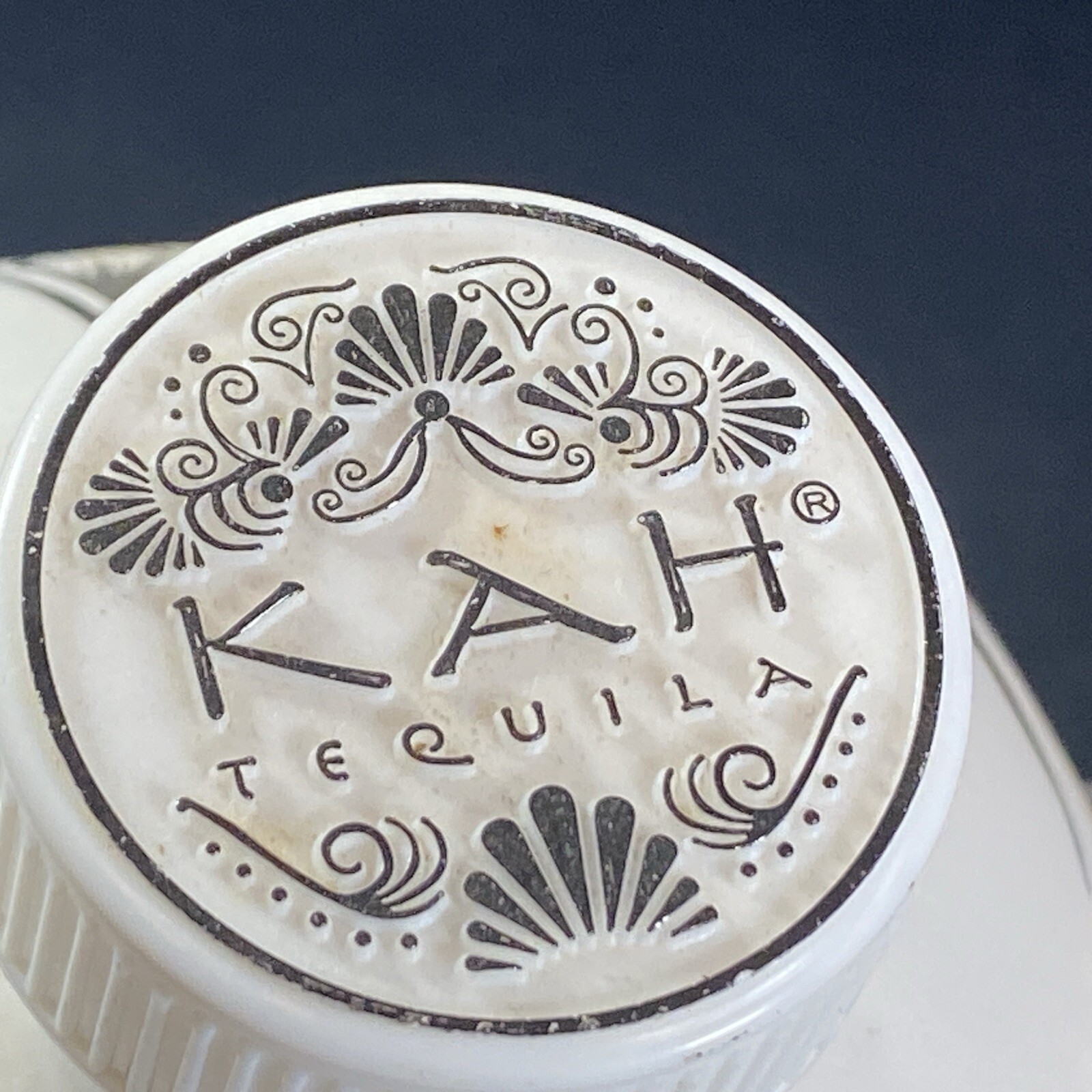 KAH Blanco Tequila Bottle 750 ml. Size. (Empty) Cap Repondo Day Of The Dead 50ml