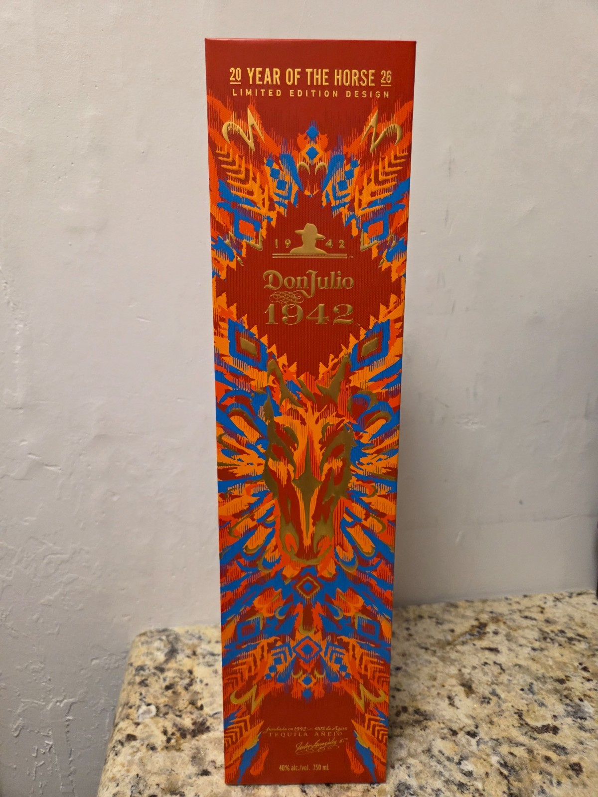 Limited Don Julio 1942 Tequila Year of the Horse 2026 Box 750 ML EMPTY