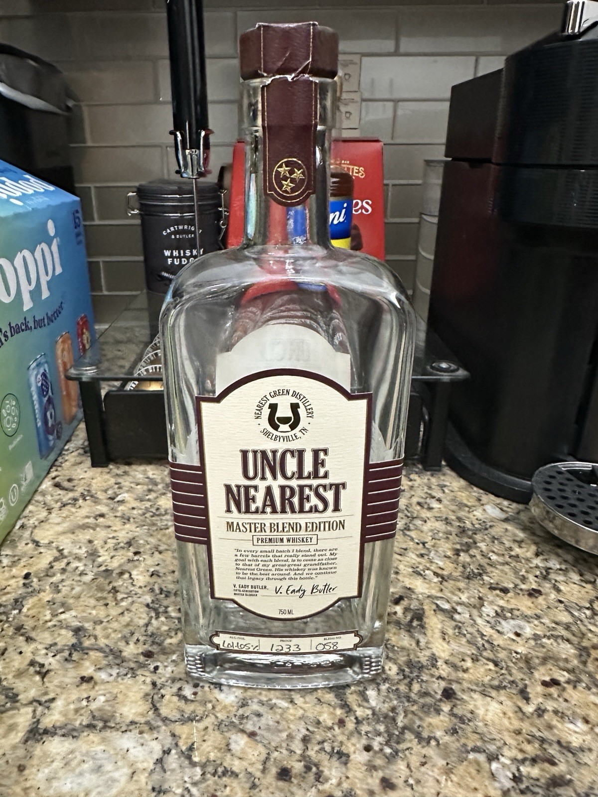 Empty Uncle Nearest MASTER BLEND Bourbon Bottles 750ml For Collection