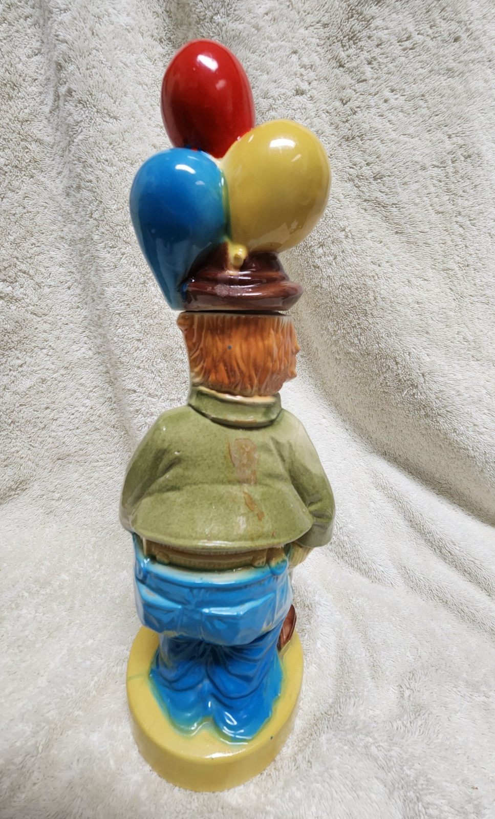 1973 KENTUCKY STRAIGHT BOURBON EZRA BROOKS CLOWN DECANTER HERITAGE CHINA EMPTY