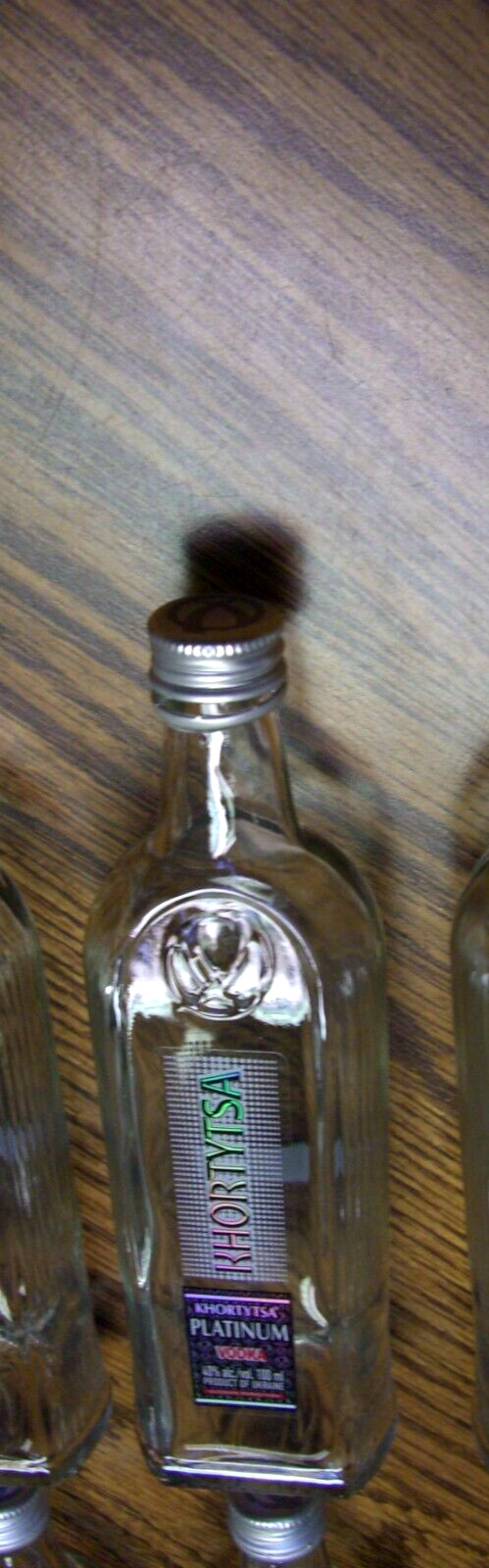 Khortytsa Platinum Vodka 100 ML Clear Glass Bottle/Empty with Lid