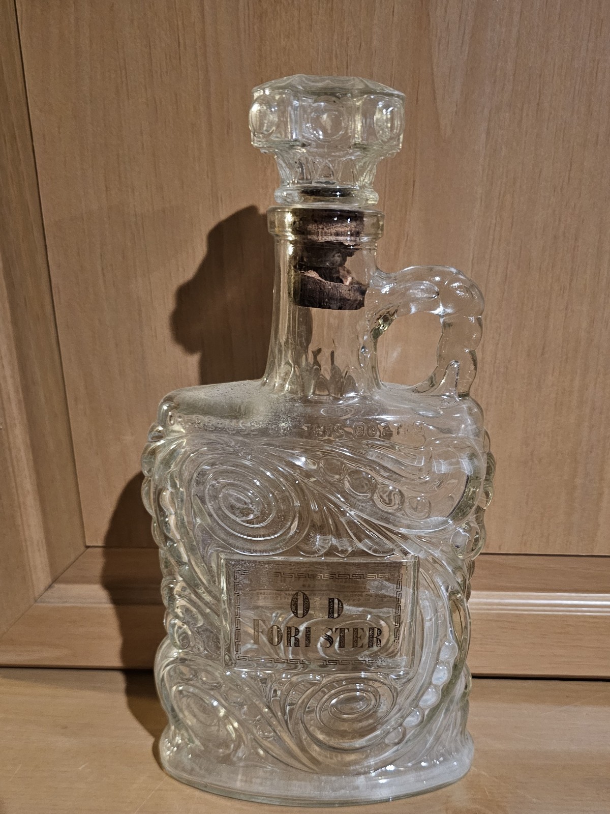 Vintage Old Forester Kentucky Bourbon Whiskey Glass Bottle Decanter 11″