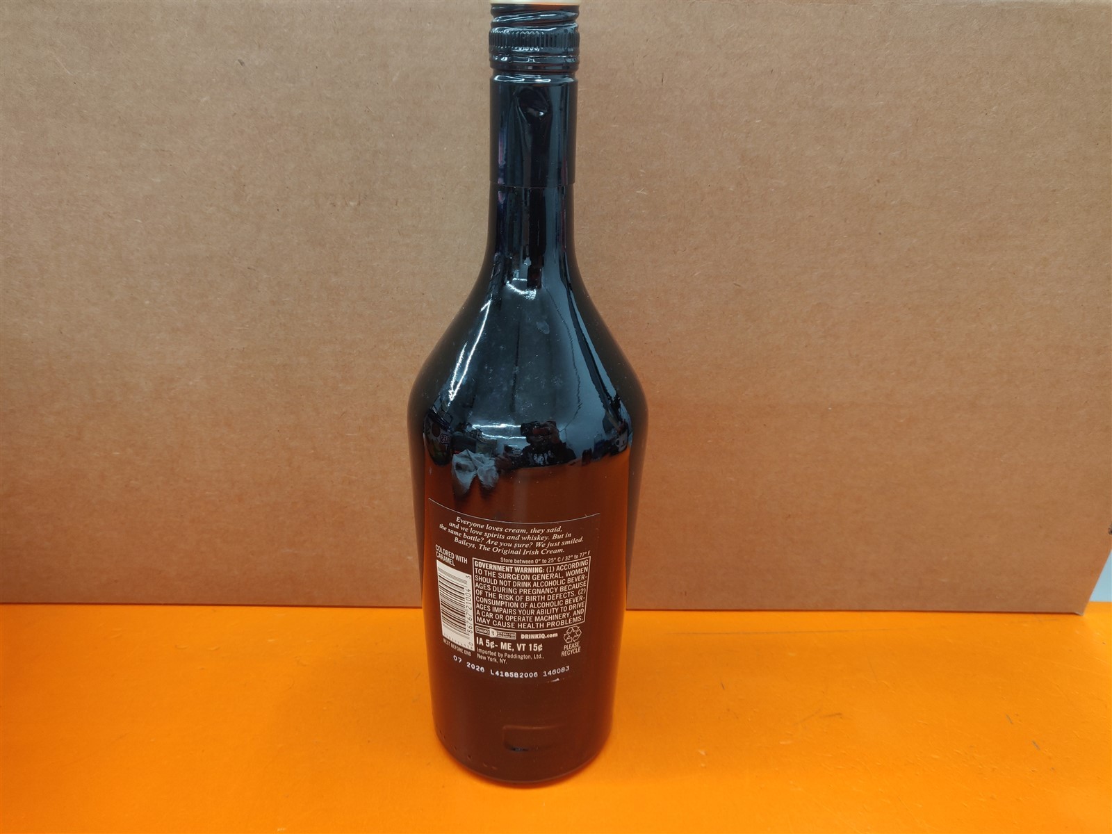 ⭐️⭐️⭐️⭐️⭐️ Empty 1L Baileys Original Irish Cream Brown Glass Craft/Décor Bottle