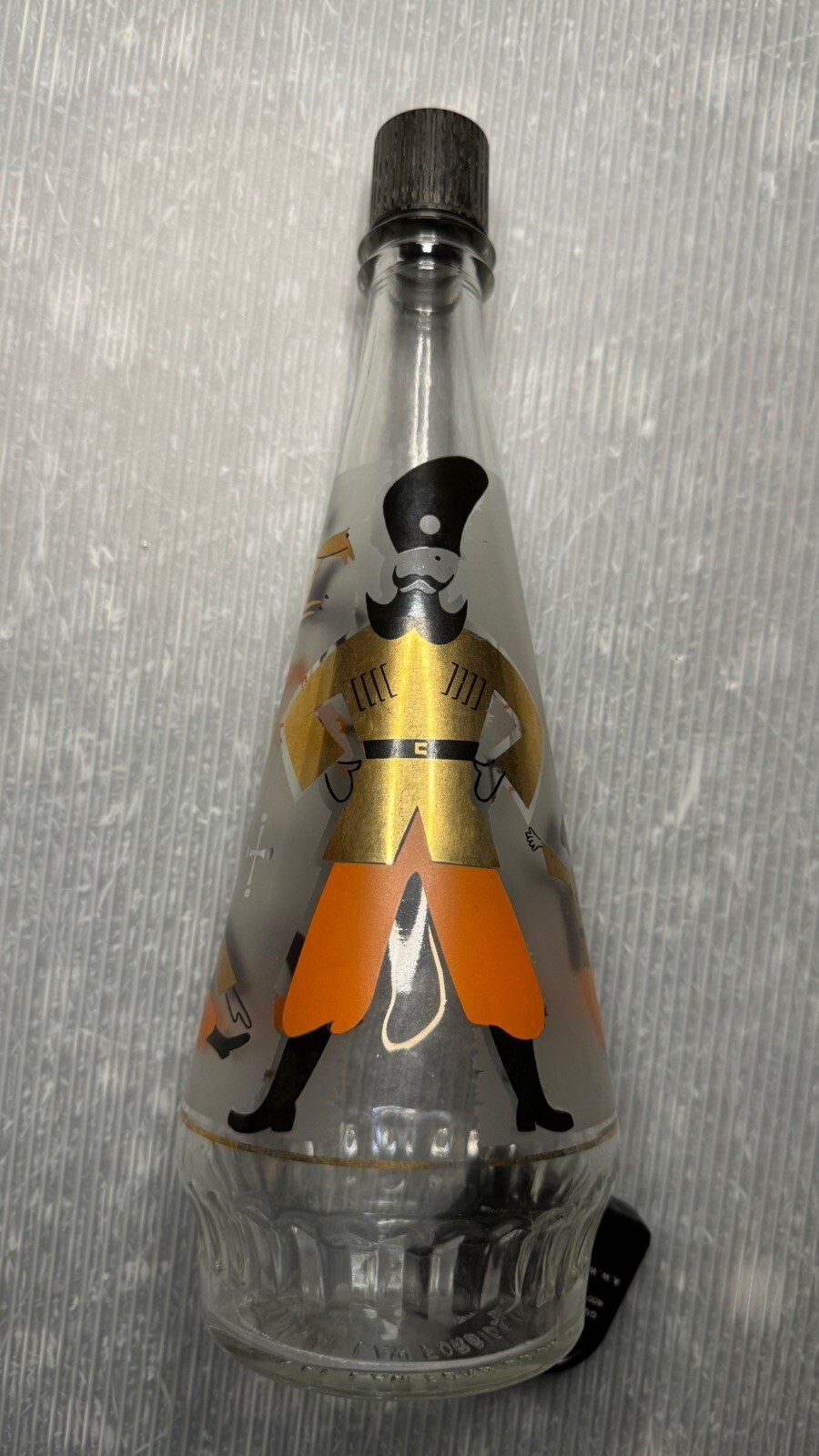 vintage Mid-Century 1950s ARROW VODKA BOTTLE Russian Cossack Dancing Men Horses