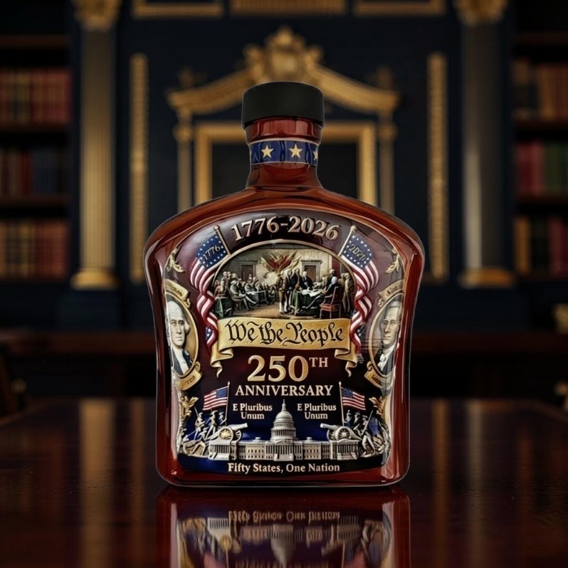 250th Anniversary Whiskey Bottle, We The People, Patriotic Decorative Gifts 2026