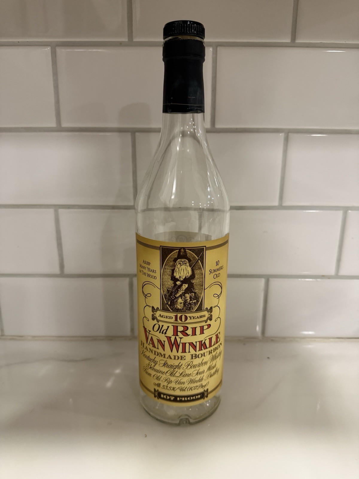 Rip Van Winkle 10 Year *EMPTY* Bourbon Bottle- Buffalo Trace- Pappy