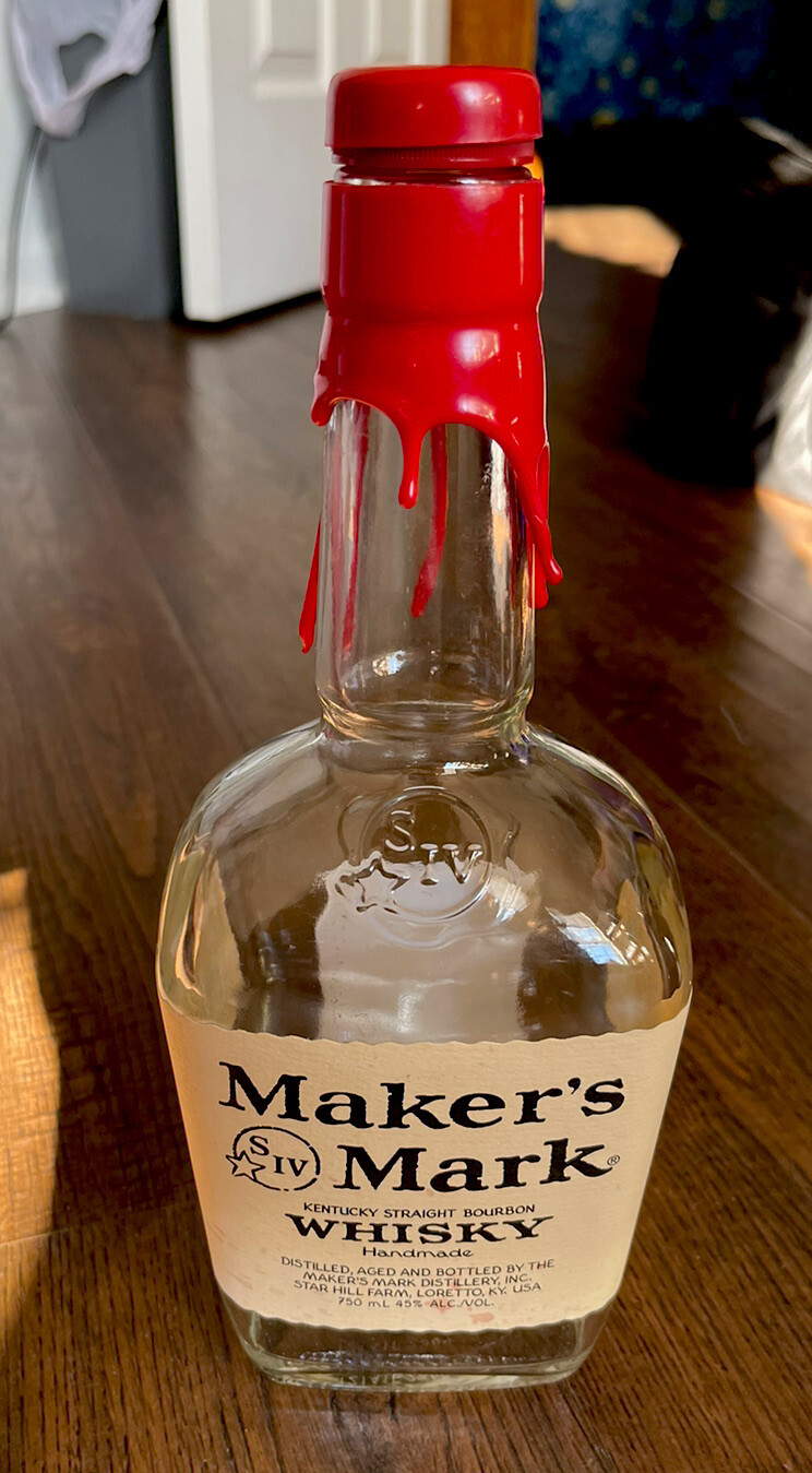 Maker’s Mark Whisky Empty 750 ml Bottle