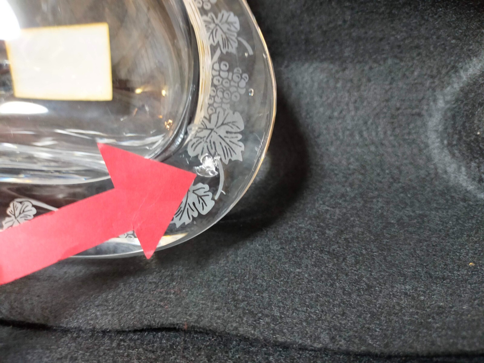 (Empty) BACCARAT Crystal HENNESSY Richard CRYSTAL DECANTER With Cork Top Chips