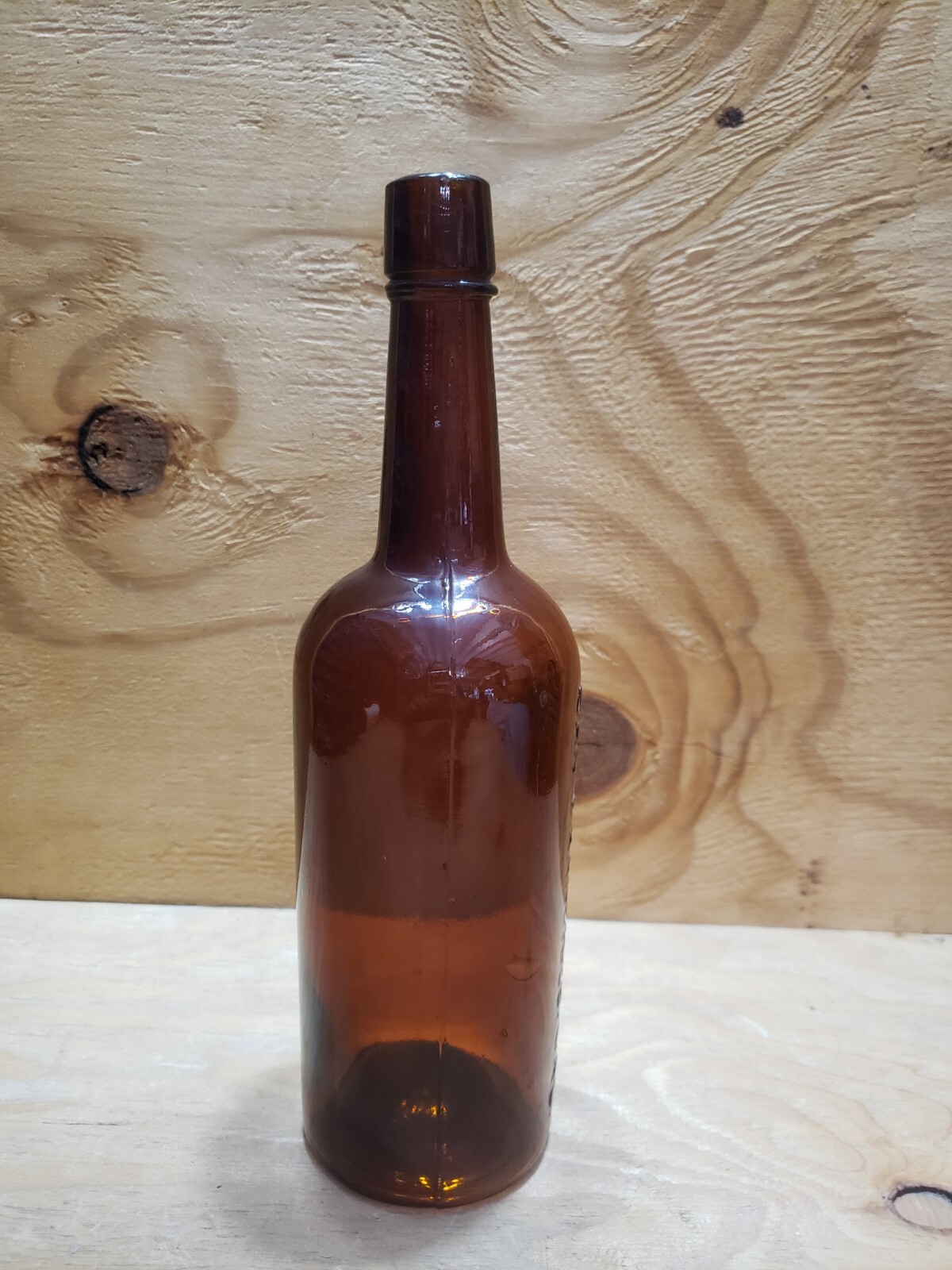 Antique Shea Bogoueraz-Co San Francisco. Cal Dark amber glass bottle 1885-1919