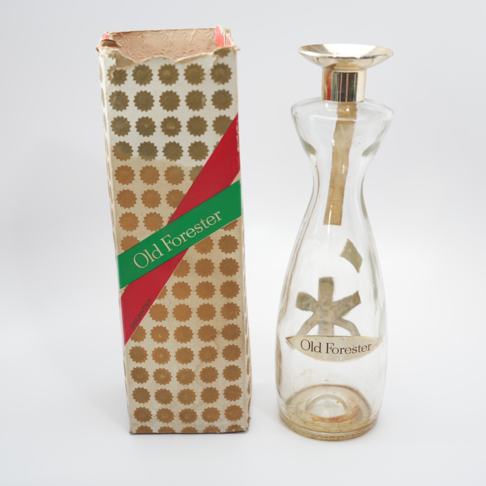 Vintage Empty Bottle: OLD FORESTER Kentucky Straight Bourbon MCM Decanter 1950’s