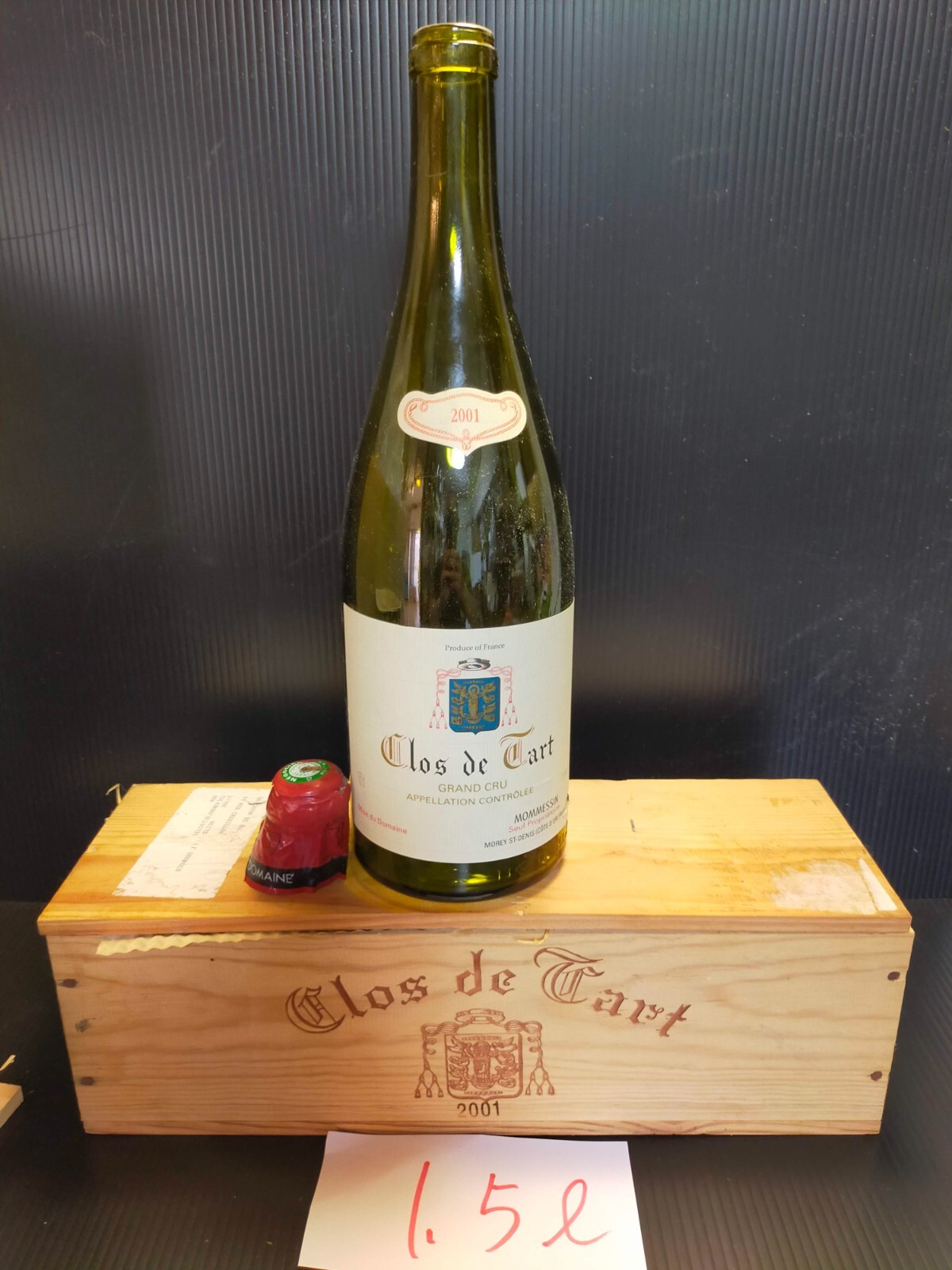 Clos De Tart Grand Cru 2001 Magnum 1.5L Size (empty) Glass Bottle Box Capsule