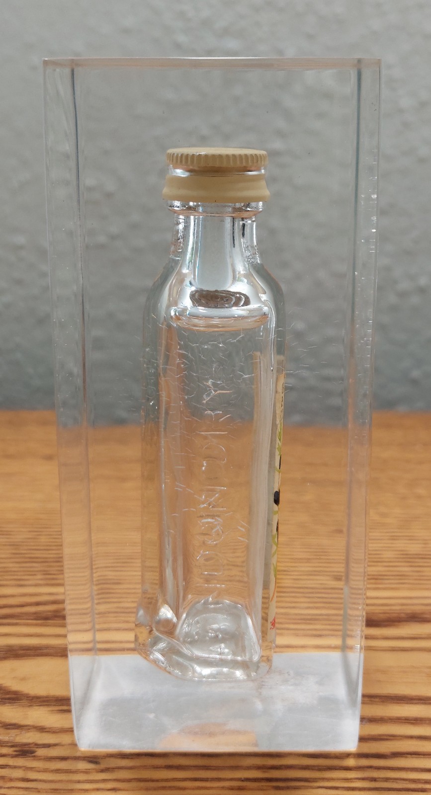 Vintage Gordon’s Gin Lucite Acrylic Paperweight MCM Distillery Barware Display