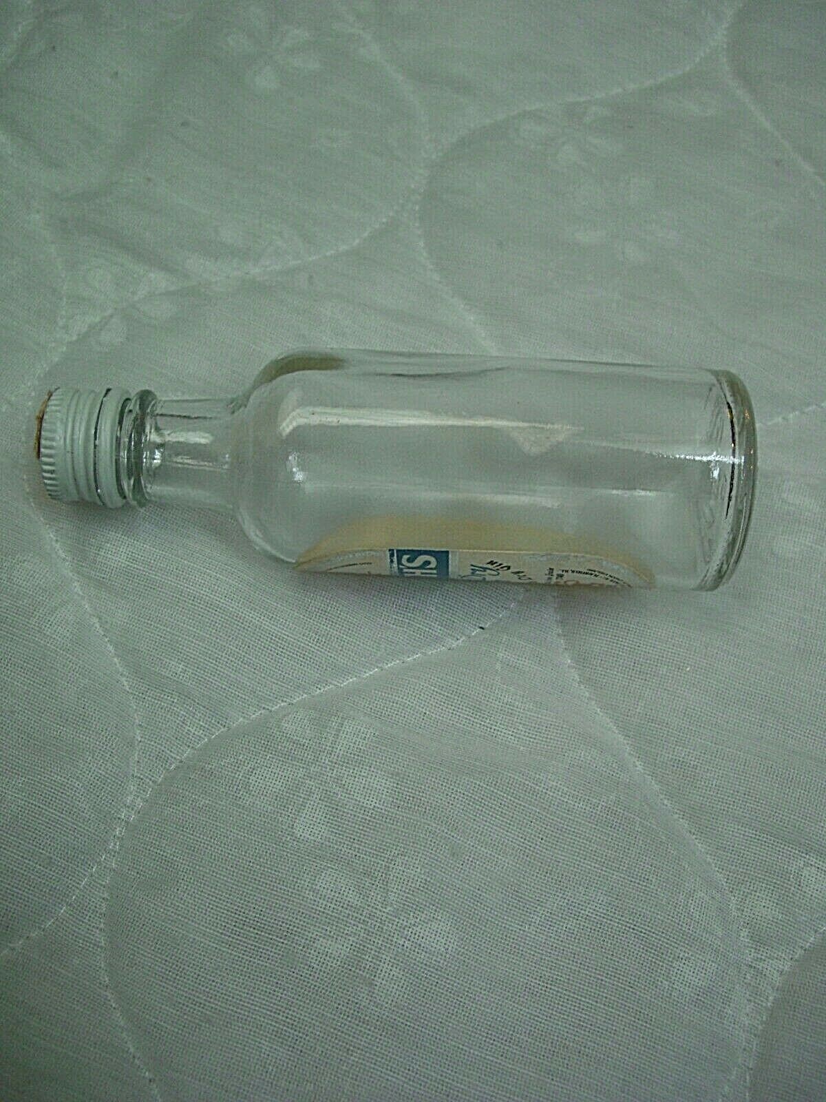 Vintage 1980 Booth’s High & Dry Gin 50 ML Clear Glass Bottle/Paper Label