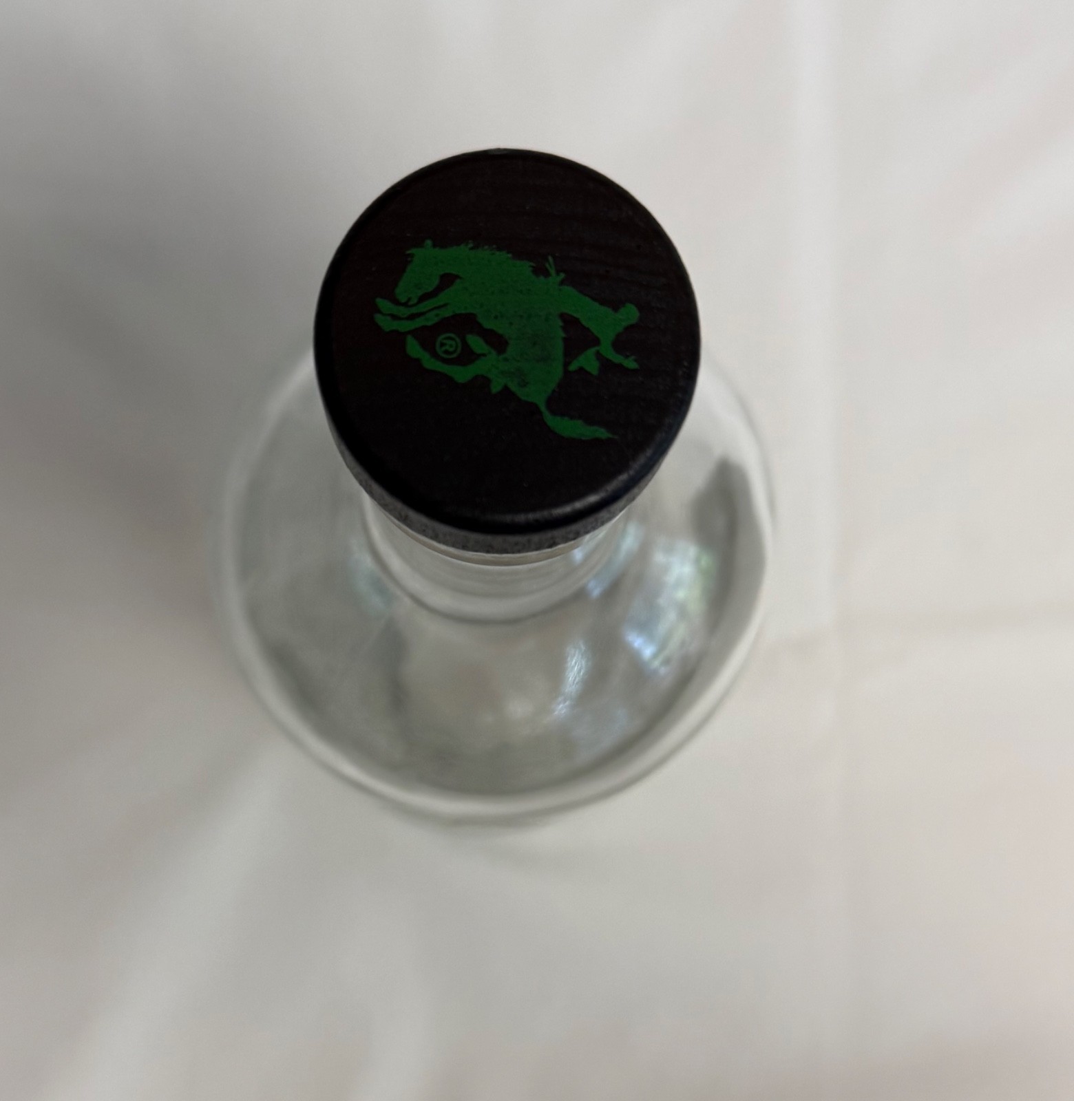 Empty 1910 Pendleton Canadian Rye Whisky Bottle 750ml Arts Crafts Embossed Glass