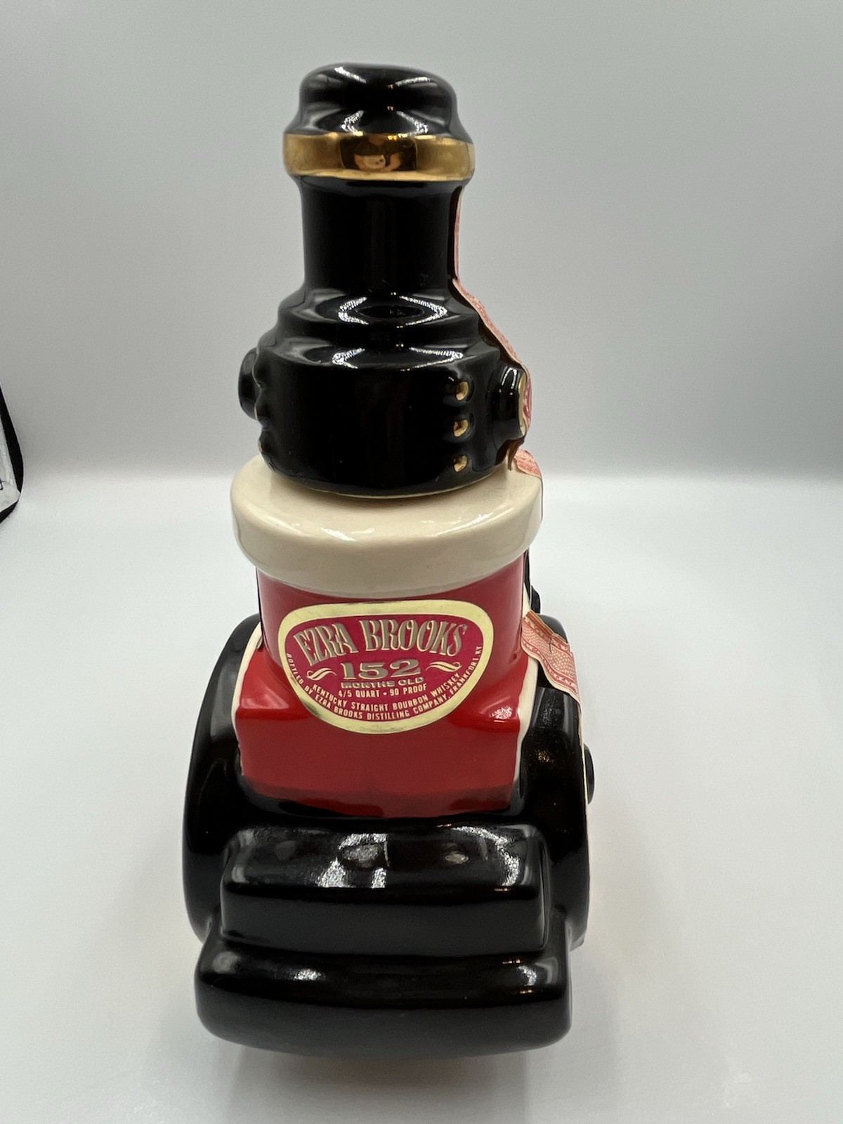 Ezra Brooks Heritage China 152 Train Decanter Bottle 1971 Gold SEE ALL NICE