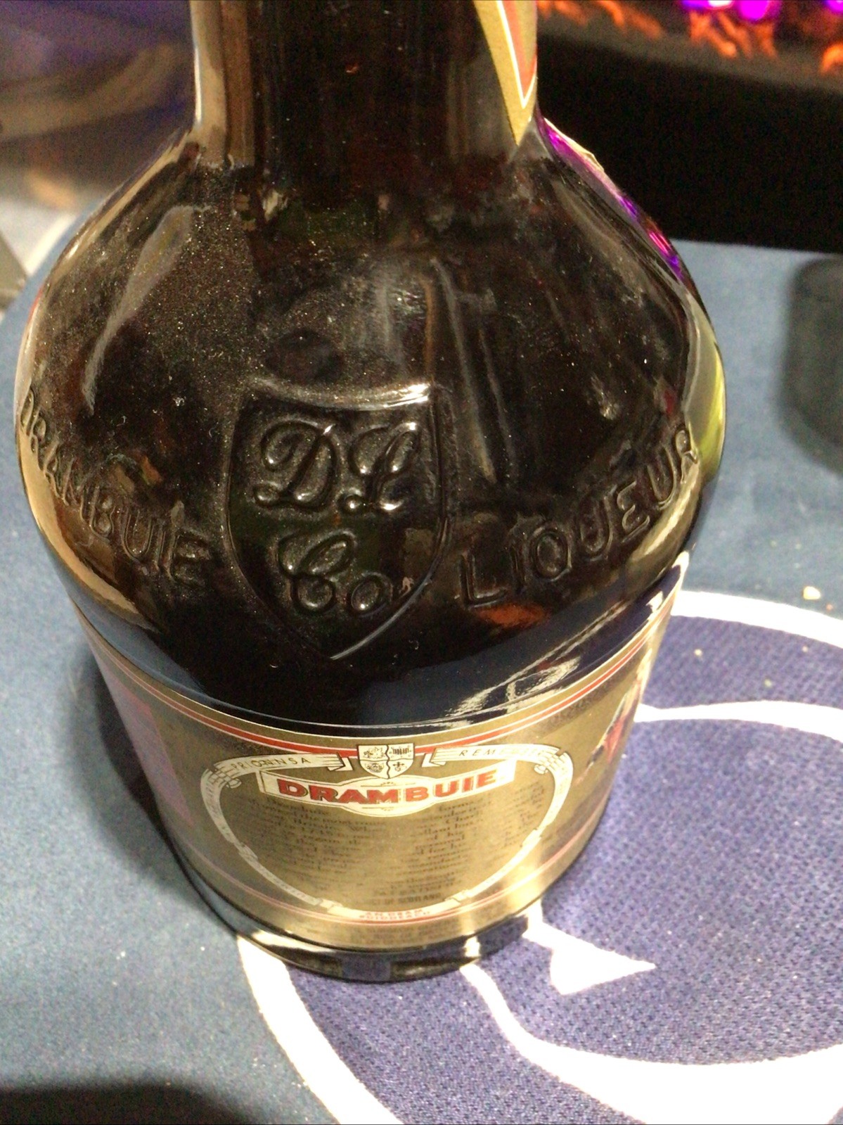 Old Drambuie Prince Charles Edward’s Liqueur 750ml Glass Bottle Empty, Unrinsed