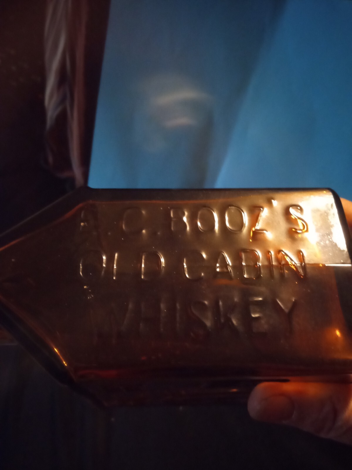 Vintage E.C. BOOZ’S OLD CABIN WHISKEY Philadelphia Bottle – EXCELLENT CONDITION